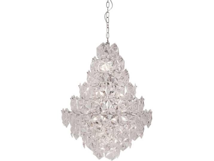 By Rydéns Hängeleuchte Monarque Grande, Klar, Chromfarben, Metall, Kunststoff, 195 cm, Lampen & Leuchten, Innenbeleuchtung, Hängeleuchten, Pendelleuchten