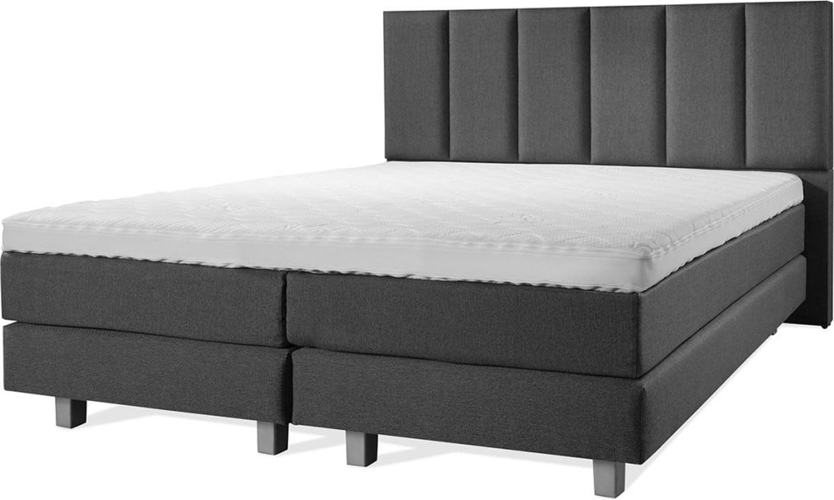 Boxspring Luxe Vertical Zwart 200x200 cm