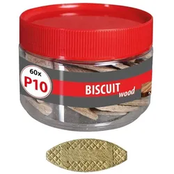 TOX Flachdübel »BISCUIT WOOD P10« 60 Stück braun