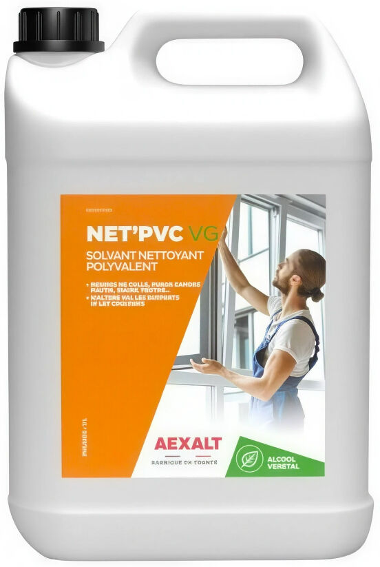 Solvant nettoyant polyvalent NET'PVC VG bidon de 5 L AEXALT PVC451 Blanc