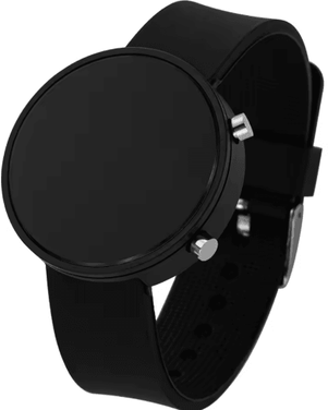 Inspire Essentials Simple Digital LED Watch Silicone Strap Casual Sport Style black Black