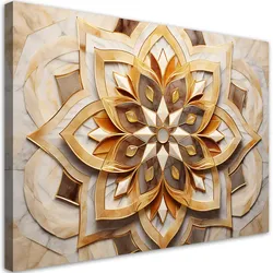 WANDBILD wohnzimmer Wandbild beige blume 3d