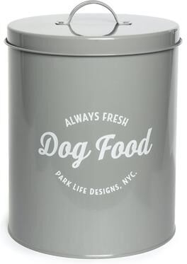 Wallace Food Tin Pet by Park Life Designs in Grey