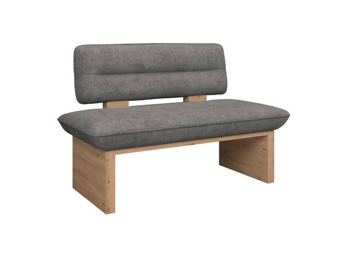 James Wood Sitzbank, Grau, 140x87x67 cm, Esszimmer, Bänke, Sitzbänke