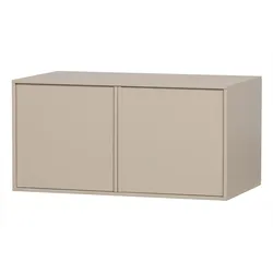 Kleiderschrank Daily Closet aus Kiefernholz, modern, Push-to-Open, dakargrau, 50x100 cm