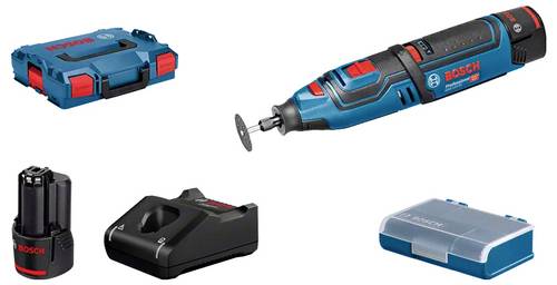 Bosch Professional GRO 12V LI 06019C5001 Akku-Multifunktionswerkzeug inkl. 2. Akku, mit Zubehör, inkl. Koffer 9teilig 12V 2Ah