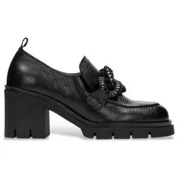 Hispanitas für Damen. HI254331 Zurich Leder Mokassins schwarz (38), 5 bis 8 cm, Keine, Lässig, Klassisch