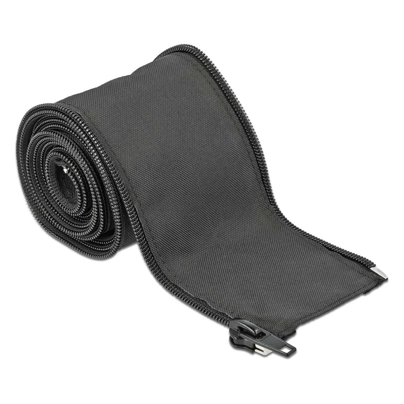 Delock Woven Sleeve with zip fasterner heat-resistant (Kabelschlauch, 200 cm) (19219)