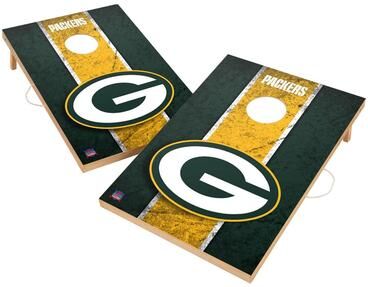 Skip's Garage Vintage Green Bay Packers NFL Regulation 2x4 Cornhole Set