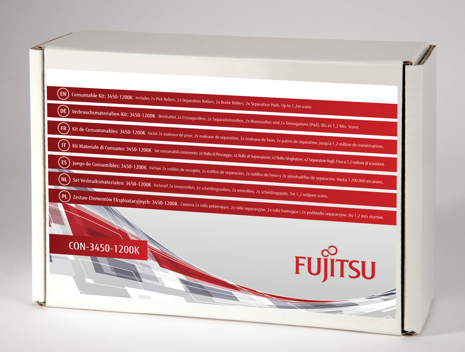 Fujitsu Verbruiksmateriaalset voor fi5900C met 2x aandrukrol, 2x aandrukaanvoer en 2x transportrol