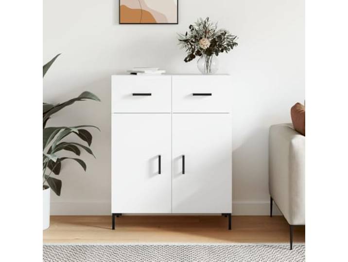 HEFZGDB Modernes Sideboard mit Metallbeinen aus Holzwerkstoff, viel Stauraum und praktischen Türen im zeitlosen Design