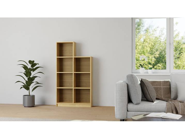 Étagère à marches de 90 cm de large en frêne Frêne Naturel huilé