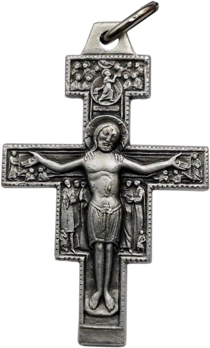 San Damiano Kruisbeeld Reproductie - Religieuze Decoratie - Gesprek met Sint Franciscus