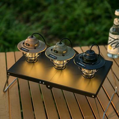 Youfap Market Camping Ambient Light, Vintage Pendant Light With Ultra Long Life Rechargeable Battery military Green