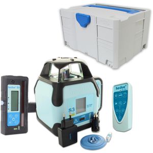 Hedue Rotationslaser R190, S3, Set, roter 360 Grad Laser, Arbeitsbereich bis Ø 500