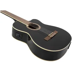 Dimavery CN-600E Klassikgitarre, schwarz, Gitarre, Schwarz