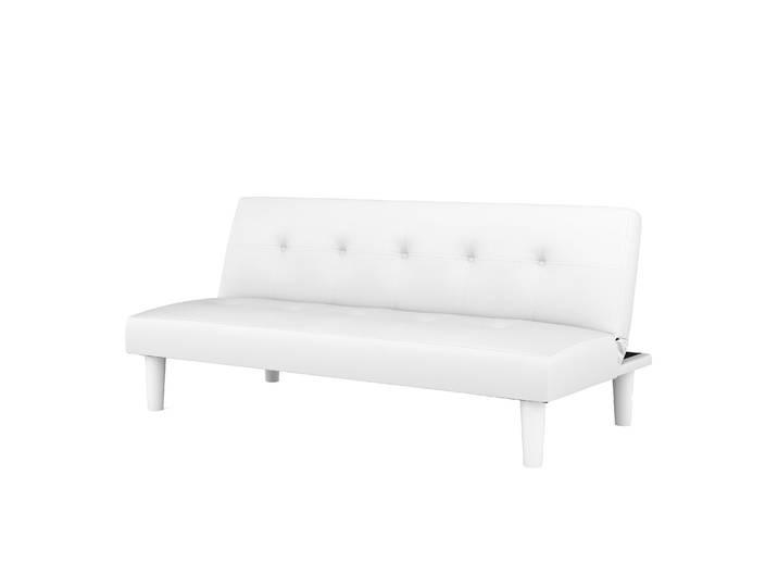 Schlafsofa Leder PUMA weiss