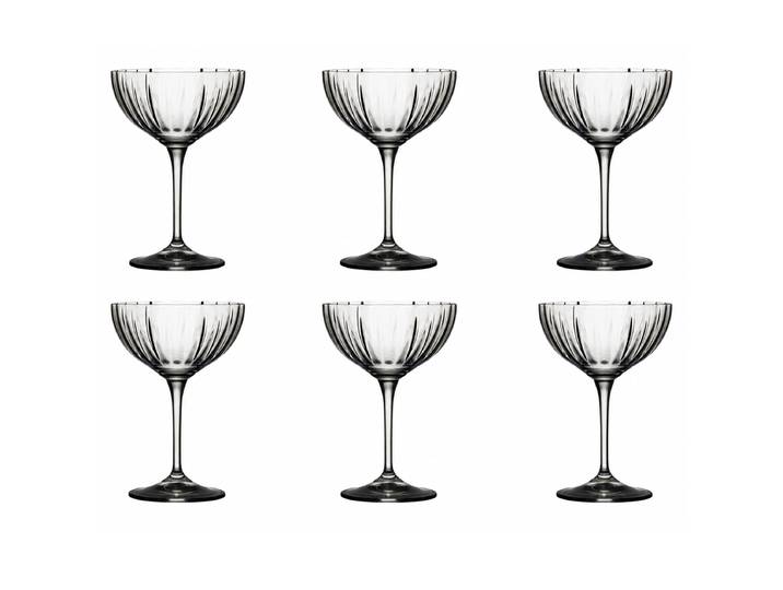 Ensemble de 6 coupes à cocktails Sensa Ø 11cm Gris/Gris