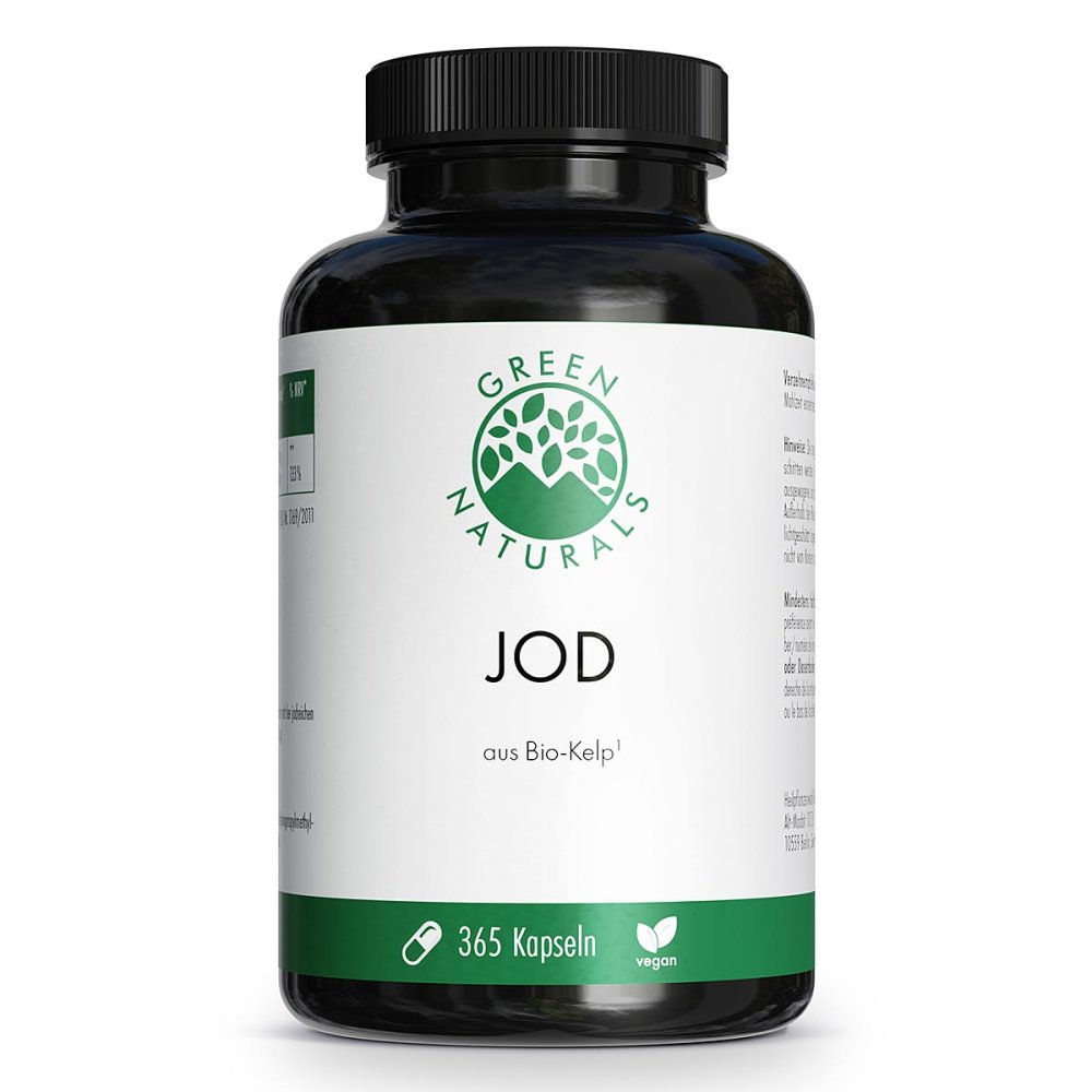 Heilpflanzenwohl GmbH GREEN NATURALS Jod aus Bio-Kelp 200 µg Kapseln 18133115