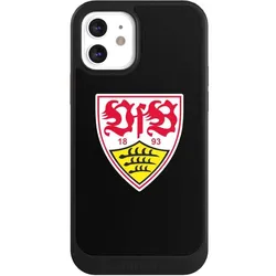 Nivocase Hülle für Apple iPhone 12 Handyhülle NIVOcore Case Schwarz Offizielles Lizenzprodukt VfB Stuttgart (Apple iPhone 12), Smartphone Hülle, Schwarz