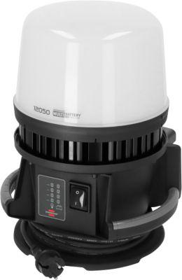 Brennenstuhl Multi Battery LED 360° Hybrid Baustrahler, Akku-Statusanzeige, 4 Schaltstufen, Netz- & Akkubetrieb, 100W, 12000 lm, IP54, schwarz