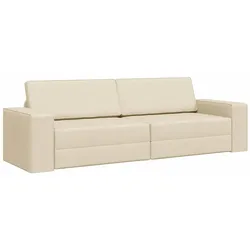 vidaXL Schlafsofa 200cm Creme Stoff