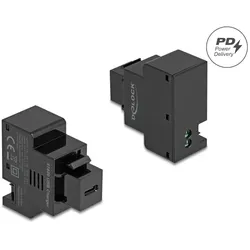 DELOCK Keystone Modul mit USB-C Ladebuchse PD 20W schwarz