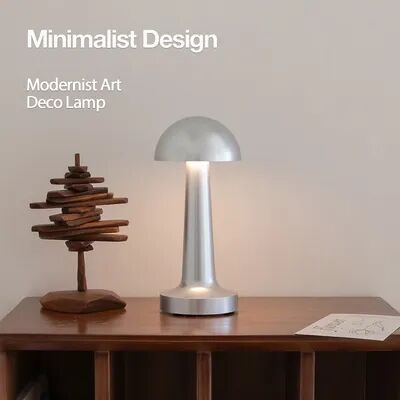 Evergreen Home Goods Cordless LED Table Lamp, Modernist Art Deco Design, Touch Control Desk Lamp For Home Decor golden