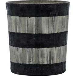 Stripe Teelichthalter, schwarz, 2 St.