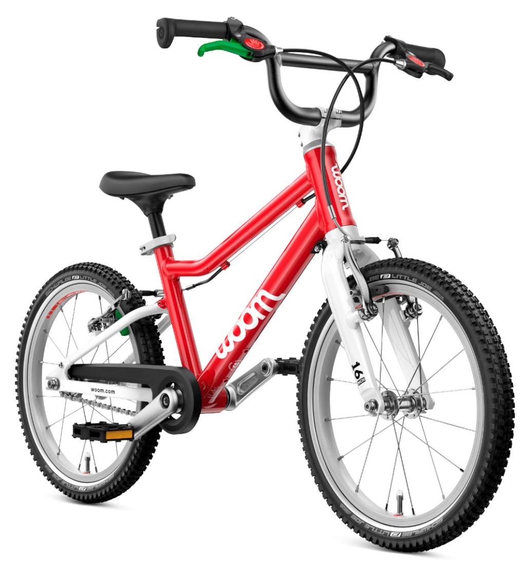 WOOM GO 3, Stadtrad, Kinder, Unisex, Senkrecht, Aluminium, Schwarz, Rot, Weiß