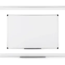 Bi-Office magnetisches Whiteboard Maya, lackierte Stahloberfläche, Aluminiumrahmen,  120 x 120 cm