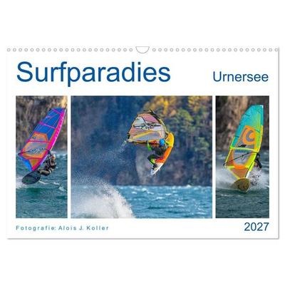 Surfparadies Urnersee (Wandkalender 2027 DIN A3 quer), CALVENDO Monatskalender