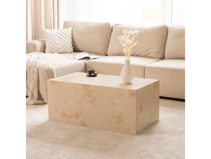 HOME DELUXE Couchtisch Marmor AMIRI Größenauswahl, Marmoroptik, Wohnzimmertisch