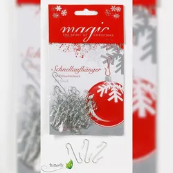 Holly & Jolly Kugelaufhänger für Christbaumkugeln 50 Stk silber