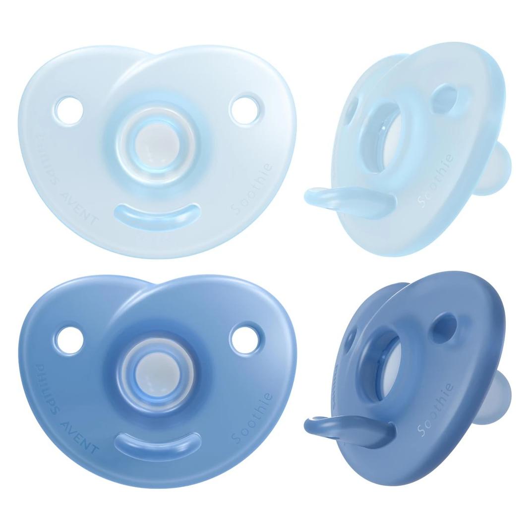 Philips Avent Soothie silikona maneklitis ar silikona vairogu 0-6M 2 gab. (2x, 0 - 6 Monate) (72927_8720689043250)