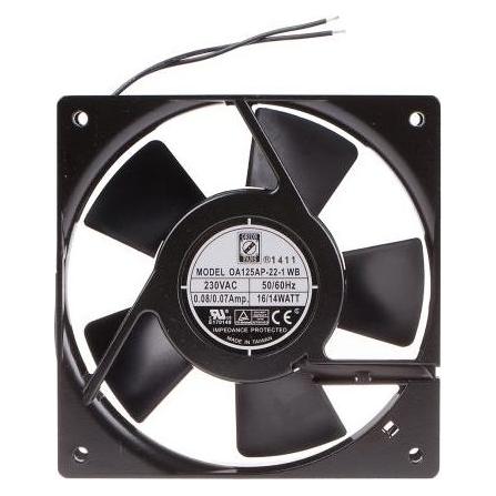 RS PRO AC ball bearing fan,120mm 138cu.m/h 230V (120 mm) (7897886)