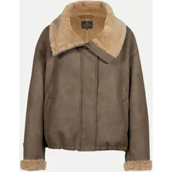 Lammfell-Optik Jacke Alianna Braun M
