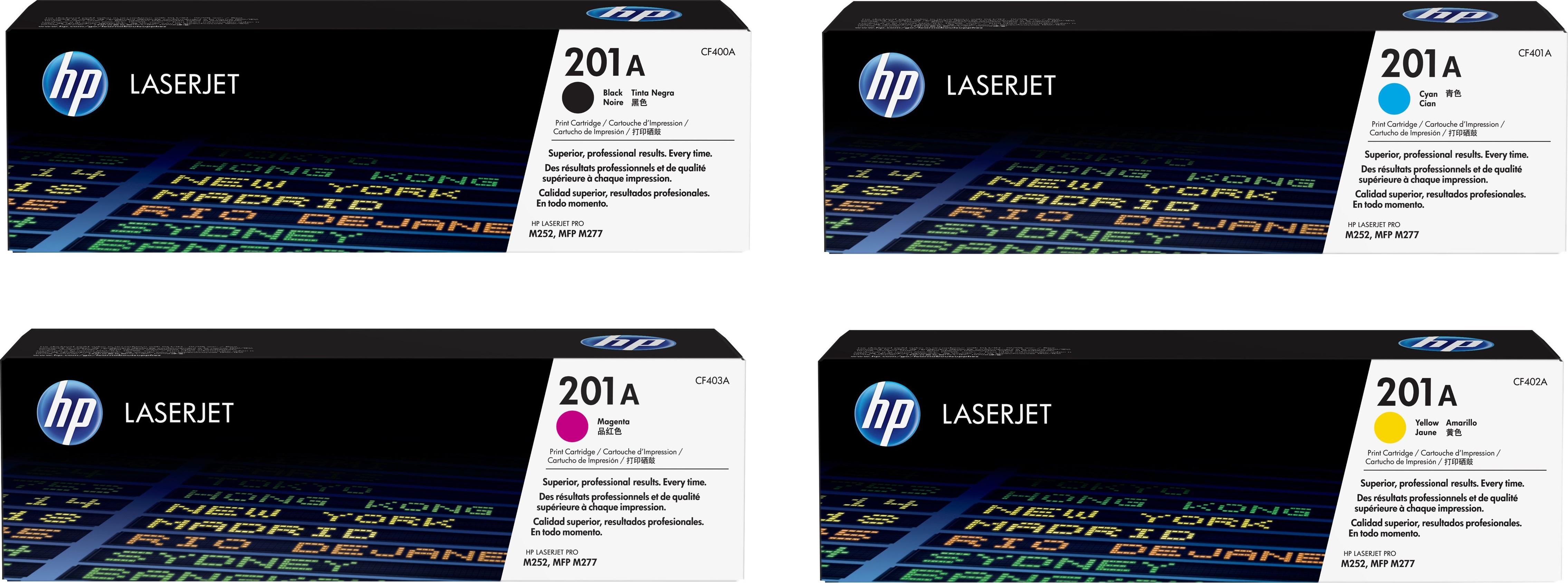 Tonerkartuschen Original HP 201A (CF400A-CF403A) Set