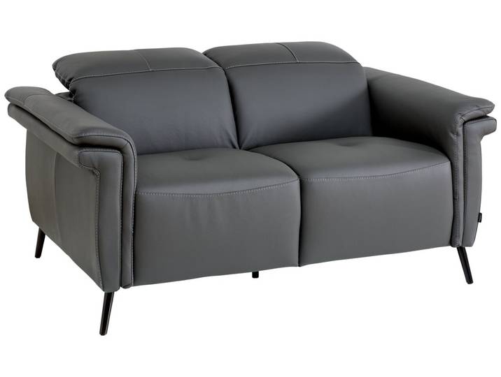 Belluti Sofa 2er QUINTESSENCE, grau, Leder