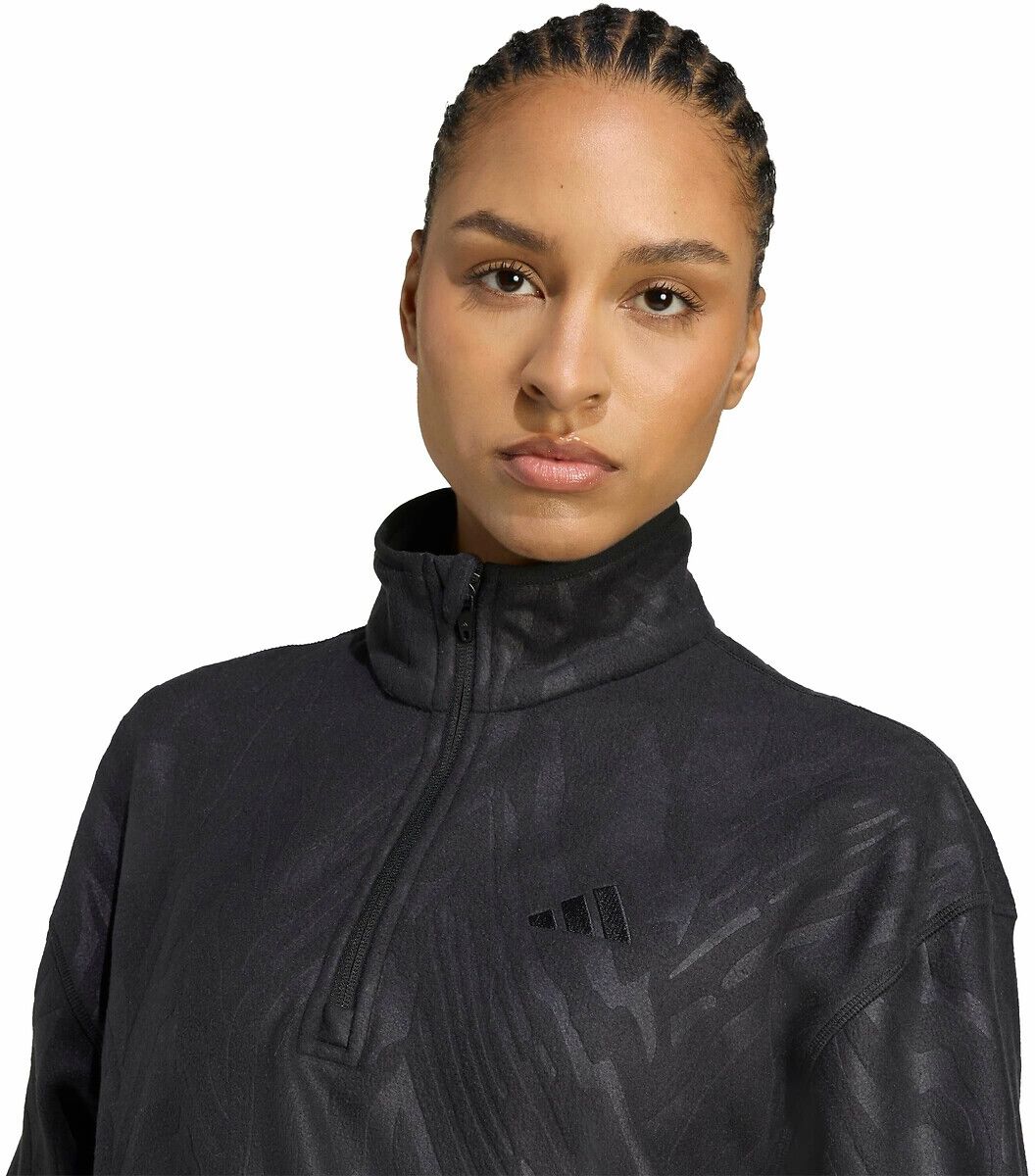 adidas Performance Polaire demi-zip imprimé animalier