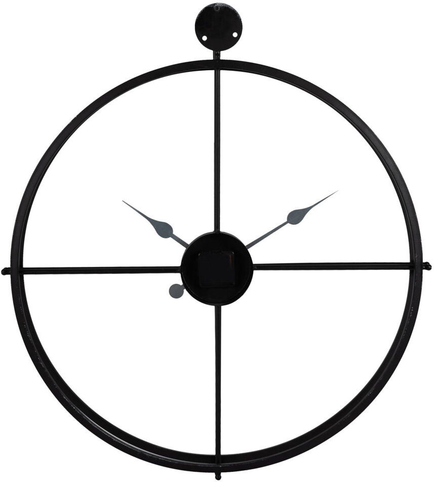 17 Stories Koit Metal Wall Clock Black 65cm W X 72cm H X 11cm D