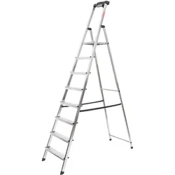 Stier, Leiter + Gerüst, Stufen Stehleiter 8 Stufen einseitig begehbar (Stehleiter, 137 cm)