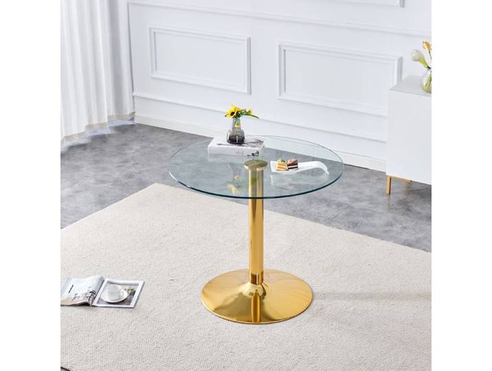 Table a manger seule: La plaque en verre est lisse et polie Il est le choix idéal pour créer une atmosphère légèrement luxueuse