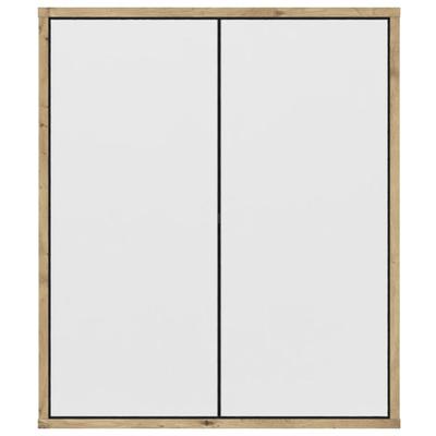 Badspiegel WELLTIME "Morena", basalt grau mit artisan eiche, B:60cm H:70cm T:15cm, ABS-Kunststoff, Holzwerkstoff, glasspiegel, Spiegel, Badspiegel, Push-Open