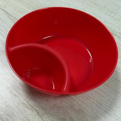 Market Central Unbreakable French Fries Bowl With Sauce Cup For Snacks And Chips red