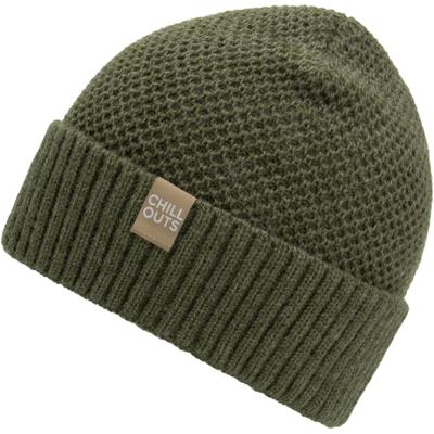 Beanie CHILLOUTS "Jonah Hat", Damen, khaki, Strick, Obermaterial: 70% Polyester, 30% Baumwolle, Mützen Beanie, Wärmende Strick-Beanie für den urbanen Lifestyle