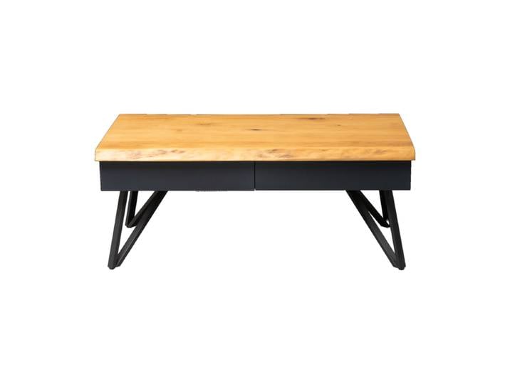 Trendstore Madline Couchtisch mit Schubladen - quadratisch oder rechteckig - 110 x 45 x 60 Natur, Rustikal