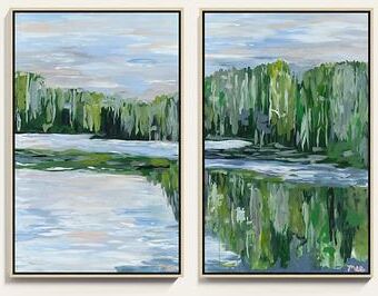 "Double Panel Landscape Art - Print I, 39.75"" x 25.75"" - Ballard Designs"
