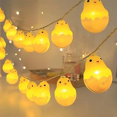 Ostern Lichterkette Kaninchen Küken Fee 1,5m 10LEDs batteriebetrieben Hausgarten Balkon Zimmer Urlaub Ostern Party Dekoration Hängende Lichter