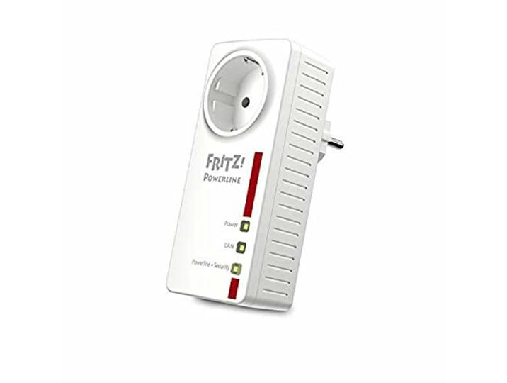 AVM FRITZ!Powerline 1220E International Extra Adapter/Extender 1.200 Mbit/s (PLC, IEEE P1901, 2 x Gigabit LAN, ideaal voor NAS-toepassingen en HD-streaming)